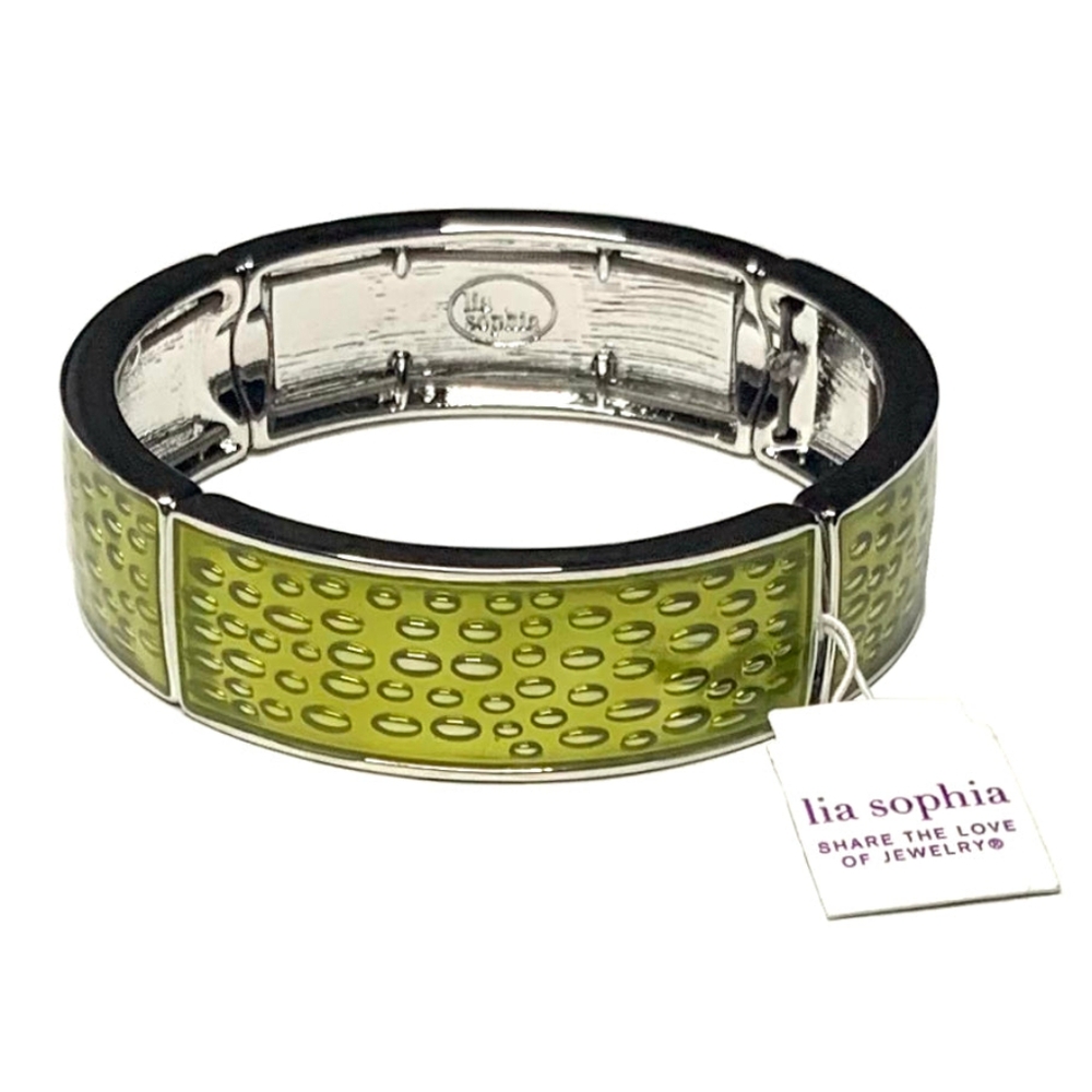 Lia Sophia Stretch Quench Lime Bracelet and Free Express Charm braclet